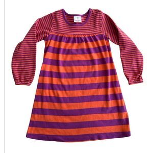 Hanna Andersson Long Sleeved Dress Girls Kids Youth Striped 120 Anderson